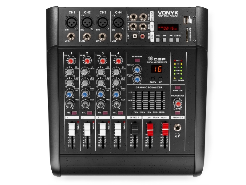 VX 172573 Vonyx-AM5A-Mezclador-5canales-amplificado-DSP-BT-SD-USB-MP3